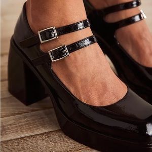 Free People Ruby Double Strap Mary Jane Heel
